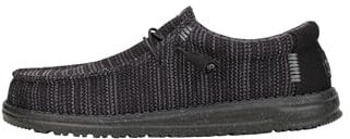 HEYDUDE - Men's Wally Stretch Sox Slip-On Shoes, Black/Black, 8 UK