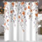 Lerores Duschvorhang 240x200cm Gelbe Blume, Beschwerter Saum Antischimme, Wasserabweisend, Waschbar Polyester Badevorhänge mit 16 Ösen und Duschvorhangringen für Badezimmer, Badewanne