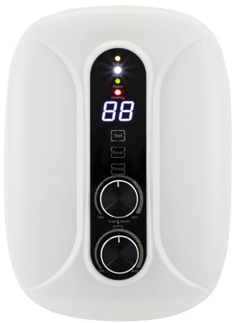 Calentador de Agua Electrico, 5500W Termo Electrico bajo consumo, 6L Caudal Agua, Termoagua Caliente 30-55℃ Rango de temperatura, IPX4 Protección Nivel, 28W Refuerzo Incorporada Bomba