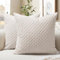 Softalker Weihnachten Kissenbezüge beige Weiß 50x50 Cord 2er Set Boho Style Kissenhüllen Sofakissen Couchkissen Dekokissen Zierkissen Deko für Wohnzimmer Schlafzimmer Couch Winter Herbst Home Decor
