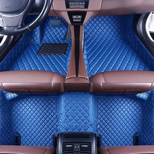 VREFOEAX Autoteppich Fußmatten Auto Fußmatten Für Mercedes Für Benz Für Viano W639 2006-2010 Benutzerdefinierte Auto Fuß Pads Teppich Abdeckung Innen Zubehör Gummifußmatten(Blau)