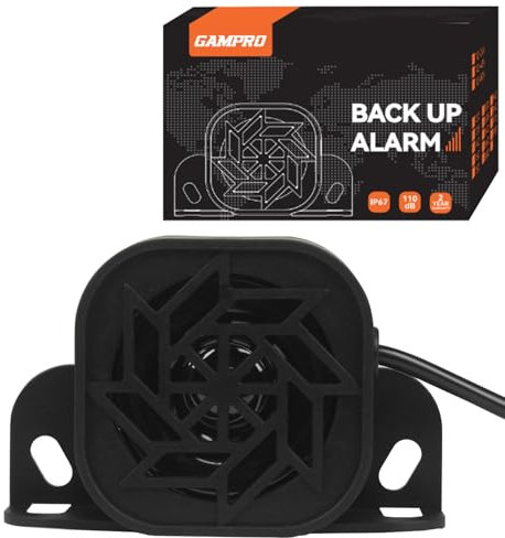GAMPRO Auto Backup Alarm 110dB12V-48V IP67 Wasserdicht Staubgeschützt Rückfahrwarner mit super lautem Signalton für LKW Van Gabelstapler PKW LKW Landwirtschaftliche Fahrzeuge