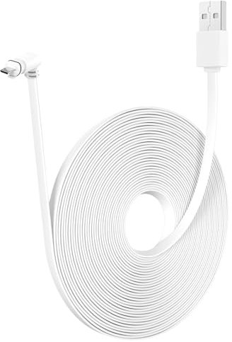 Bestvisse Wasserdichtes Ladekabel für den Innen- und Außenbereich, flach, rechtwinkliges Stromkabel, Kamera-Ladeanschlüsse