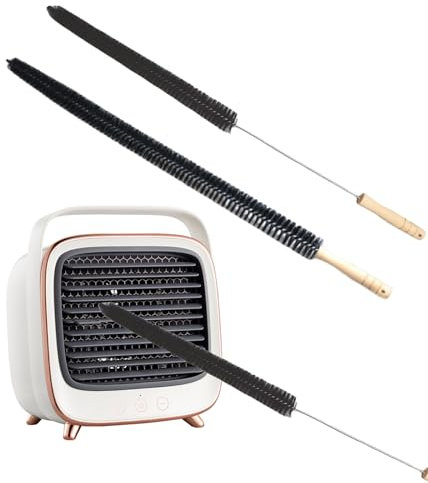 Bliceon 2 Pack Radiator Cleaner Brush Set - 73CM Long Thin Multipurpose Brush with Wooden Handle for Easy Cleaning of Home & Office Radiators - Ideal for Dust and Dirt Removal