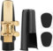Altsaxophon-Mundstück, Saxophon-Mundstück-Kit mit Metall-Ligatur, Saxophonblatt 2.5 One Blade, Kissen und Kunststoffkappe für Anfänger und Fortgeschrittene