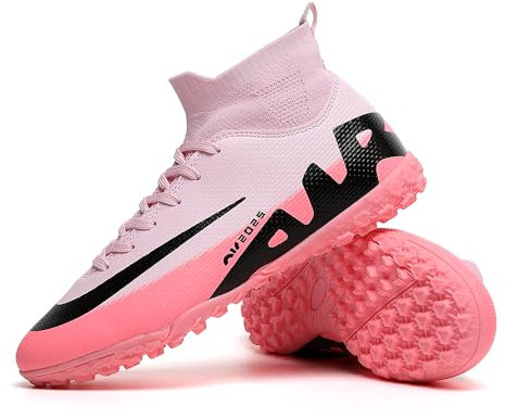 sudorun Scarpe da calcio da uomo in erba artificiale, scarpe da calcio, per ragazzi e ragazze, AG FG TF Turf, 2309t Tf Uomo Rosa, 39 EU