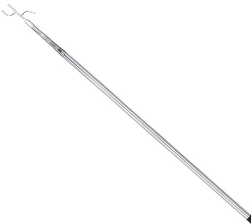 Sghtil Teleskop-Frachtwerkzeug, LKW-Frachtgreifer | 4,92 Fuß Reach-Retriever-Werkzeug mit zwei Haken - Teleskopstange, Ladungsrückholhaken, Greifwerkzeug, Edelstahl-Zugstange mit Haltehaken