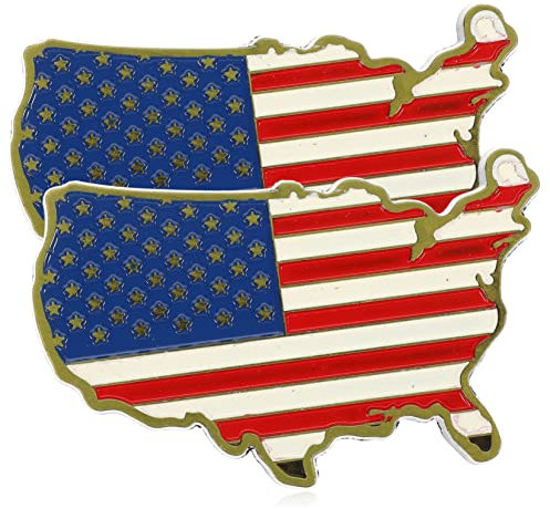 Cabilock 2pcs American Flag Map Stickers Holiday Decorative Magnetic Fridge Door Decals