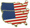 Cabilock 2pcs American Flag Map Stickers Holiday Decorative Magnetic Fridge Door Decals