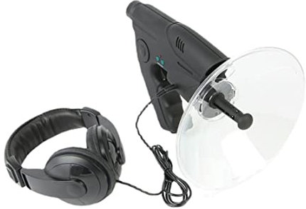 Ruqingg Dispositif d'écoute parabolique 8X Monoculaires Microphones paraboliques HD Oiseaux Regarder et écouter Dish Sound Amplificateur Dispositif pour l'enregistrement d'oiseaux Observant