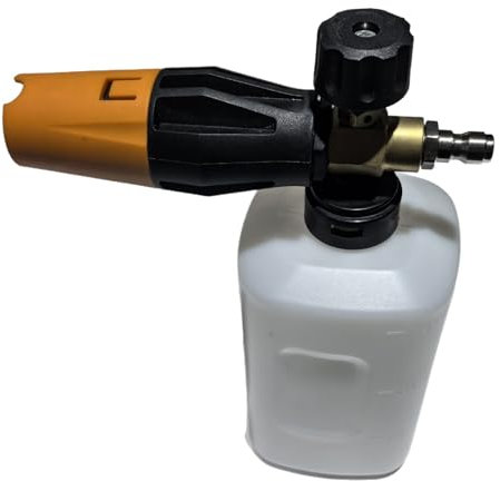YUET 1L Foam Cannon for Pressure Washer - Adjustable Sprayer Nozzle, 1/4 Quick Connect, Snow Foam Lance for Car Wash, Additional Mesh Filter, 1.1mm & 1.35mm Orifices