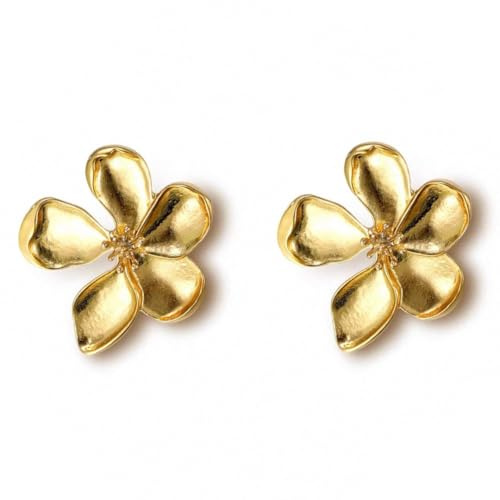 Blumenohrringe 18K Flower Earrings Groß im Boho-Stil – Femininer Charme trifft modernes Design