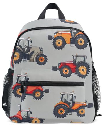 RPLIFE Cartoon Traktoren Grau Kleinkind Mädchen Rucksack Mini Kleine Kinder Rucksäcke Reiserucksack 3-8 Jahre