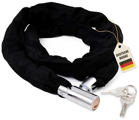 Instinktive-Oase® Fahrradschloss 80 cm Kette – Hochsicherheits-Schloss inkl. 2 Schlüssel & Stoffummantelung | Sicheres Kettenschloss für E-Bike, Roller, Fahrrad & Scooter | Robust & Wetterfest