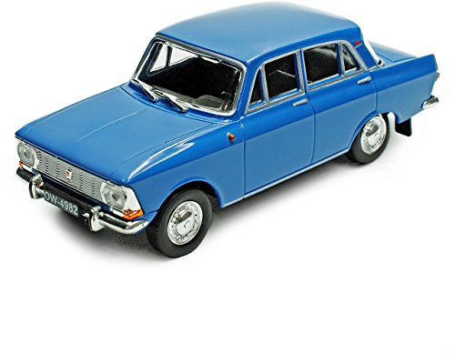 alles-meine.de GmbH Moskwitsch Moskwicz 412 Limousine Blau 1/43 Modellcarsonline Modell Auto mit individiuellem Wunschkennzeichen