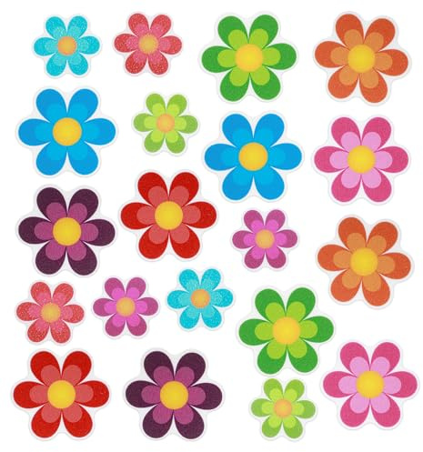 20PCS Non Slip Shower Stickers, Shower Non Slip Stickers (11.5cm and 8cm) | Flower Non Slip Bath Stickers, for Bathroom and Other Slippery Surfaces