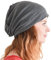 CHARM Bio Baumwolle Slouch Beanie Slouchd Baggy Hut Für Männer & Frauen Hipster Mode Kopfbedeckungen Dunkelgrau