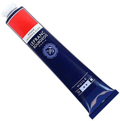 Lefranc Bourgeois 810056 feine Ölfarbe, lichtecht mit hervorragender Deckkraft & hoher Farbintensität, gleichmässiger Konsistenz und optimaler Mischbarkeit, 150ml Tube - Japanischrot Hell