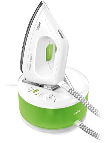 Braun Carestyle Compact Is2055Gr Ferro Generatore Di Vapore, Serbatoio 1.3 Litri, Supervapore 400G/Min, Spegnimento Automatico, Bianco Verde, ‎35 x 23 x 21 cm 3.4 Kg