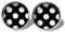 Weiss-Schwarz Polka Dots Ohrstecker ABOUKI Damen Mädchen Kind Kinder Edelstahl Ohrschmuck Motiv Punkte gepunktet Rockabilly handgefertigte Ohrringe silber-farben