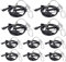 Retevis EEK009 Pinganillo Walkie Talkie, Auricular de Vigilancia con Bobina, Tubo Acústico Encubierto 2 Pines Compatible RT24 H777 RT668 Proster BF-88E BaoFeng BF-888S (10 Piezas)
