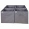 Wistows 4x Fabric Storage Organiser Boxes Set of 4 Clothing Space Saver Baskets