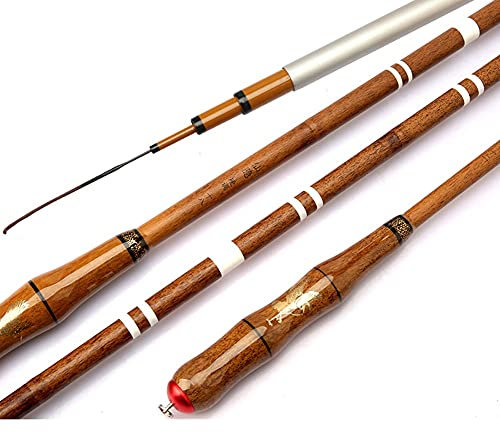YADLCR Canne à pêche 2.7-6.3m, Canne à pêche télescopique en Bambou Imitation, équipement de pêche de Canne à pêche à Longue Section légère et Dure à Haute teneur en Carbone (Size : 4.5m)