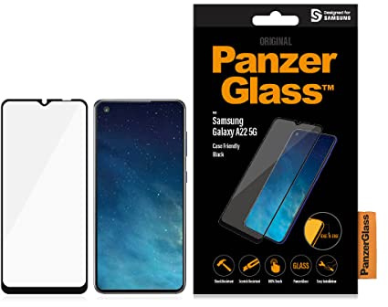 PanzerGlass E2E Samsung Galaxy A22 5G CF, Black - Passend für Galaxy A22 5G A226B, Transparent