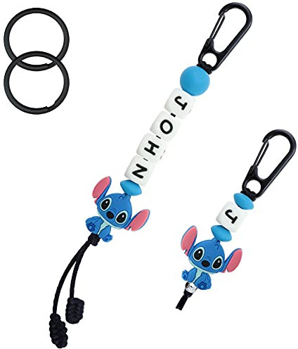 PM0503 Panny&Mody porte-clés personnalisé, étiquette de nom personnalisée, accessoires de porte-clés, étiquette de bagage personnalisée personnalisée votre propre point de texte Bleu