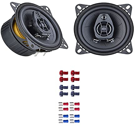 Ground Zero Auto Lautsprecher Boxen GZIF 4.0 200 Watt 10 cm 2 Wege Koax kompatibel mit Audi 80 B4 1986-1995 Armaturenbrett vorne