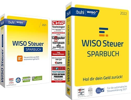WISO Steuer-Sparbuch 2021 und 2022 für Steuerjahr 2021 und 2022 | Standard Verpackung