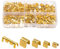 VooGenzek 500 Piezas Forma de U Conectores de Cable, Juego Surtido de Terminales de Crimpado de Alambre de Cobre en Forma de U de, Eléctrico Crimp Conector Terminal Pala Set de anillo