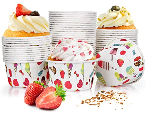 Spesh 50 Stücke Mini Muffins Papierförmchen Einhorn Muffinförmchen Cupcake Formen für Weihnachten, Geburtstagsfeiern, Thanksgiving (Süßigkeiten)