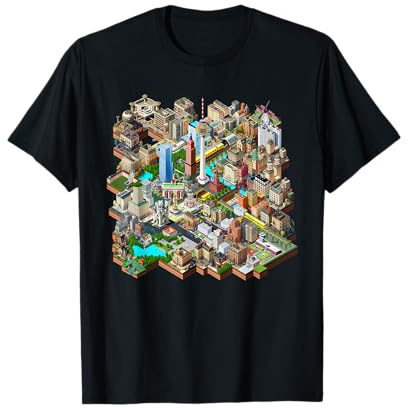 Berlin 90er Retro Videospiel Städtebau Karte Gamer Grafik T-Shirt