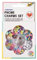 folia 32029 - Phone Charms Set Rainbow Smile, Set de Perles avec boîte de Rangement, 349 pièces avec Perles Mini-Disc, Perles Smiley, pendentifs etc.