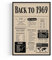 PULSE of HOME - Geschenk zum 56. Geburtstag Mann und Frau – Personalisierter Poster im Retro-Stil – Wanddekoration für Heimbüro