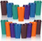 Domensi 15 Pack Reusable Coffee Cups with Lids Bulk 16 oz Travel Mug Plastic Coffee Tumblers for DIY Hot Cold Drink Party Favors Gift Coworker, Microwaveable (Colorful)