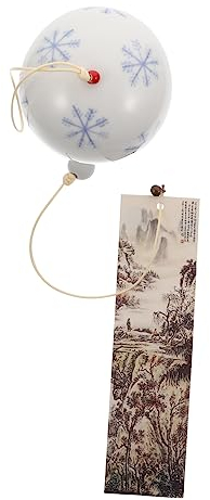 Yardwe 3st Handgemachte Keramik-windspiele Windspiele Aus Keramik Weihnachten Windspiel Glockenwandverzierungen Glockenspiel Aus Keramik Im Retro-Stil Wagen Papier Familienwand