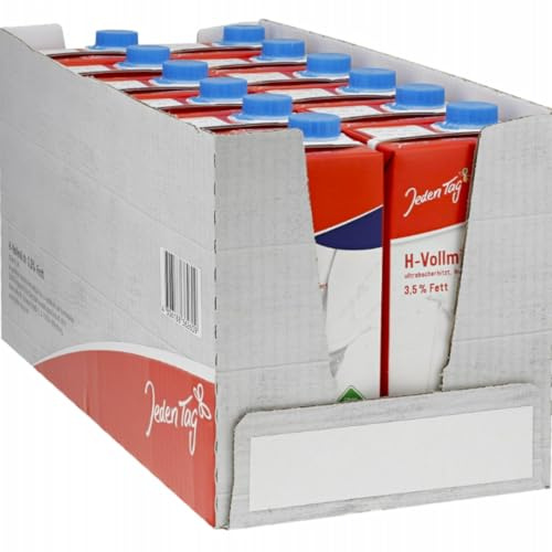Jeden Tag H-Milch 3,5% 1 L x 12 Stück mit Pufai Gratisgeschenk