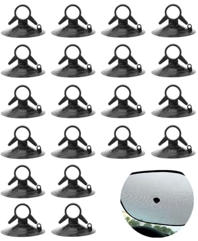 UngVeil 20 PCS Plastic Sucker PVC Plastic Sucker for Car Window Toothbrush Holder Shower Shelf Soap Holder Camping Bathroom Kitchen Decor Sucker