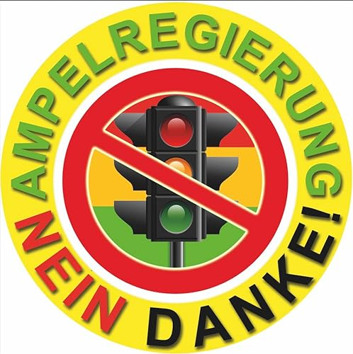 Autoaufkleber Stopt die Ampel nein Danke Ampelregierung Grüne (D-249)