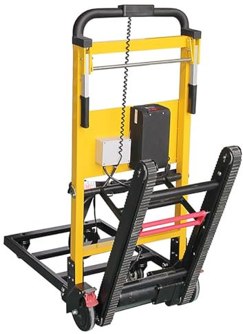 COUCHO Electric Stair Climbing Hand Truck, Battery Powered Crawler Stair Climber with 6 Wheels, Foldable Stair Dolly Furniture Trolley Cart, Load 441lbs for Moving Furniture Warehouse