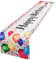 BETESSIN Tischläufer Geburtstag Bunt - Happy Birthday Tischläufer mit Balloons Mustern - Tischdeko zum Kindergeburtstag für Mädchen und Jungen - 180x33cm