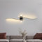 Led Wandlampe Innen,100Cm Schwarz Wandleuchte Innen FüR Schlafzimmer,Modern Wandleuchte Acryl Beleuchtung Mit Hilfslichtquelle,Lange Wandleuchten FüR Flur Treppenhaus Wohnzimmer Wall Light 3000K