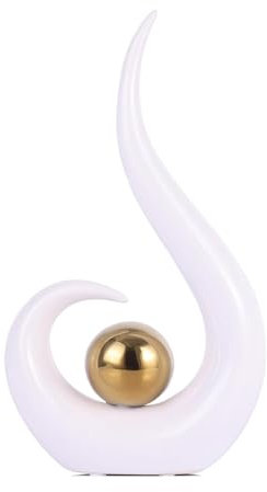 Tauzveok Modern Keramik Dekoartikel, Skulpturen Deko Für Wohnzimmer, Fensterbank deko, Schlafzimmer deko, Wohnungs deko, Büro deko, Weinschrank Dekoration,White Big