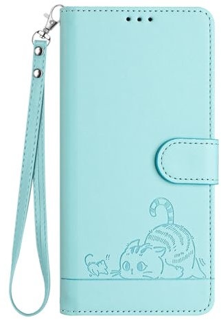 XIYonh Coque pour Google Pixel 6, Housse de Protection Anti-Choc avec [Magnétique] [Carte Fentes] Etui Google Pixel 6 Coque à Rabat Pochette Portefeuille en Cuir PU, Menthe Verte