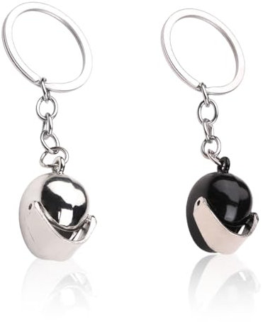BDEPSTR 2 Pièces Porte-Clés De Casque De Moto, en métal pour votre clé ou votre présentoir, parfait pour la fête des pères, anniversaire, Noël, pour les fans de course