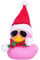 Mwmoeen Weihnachten Gummiente Autodekoration, Gelbe Quietscheente Duck Armaturenbrett Ornamente，EIN Weihnachtshut Schal Sonnenbrille tragenfür Weihnachtsdekoration Wohndekorationen für Erwachsene