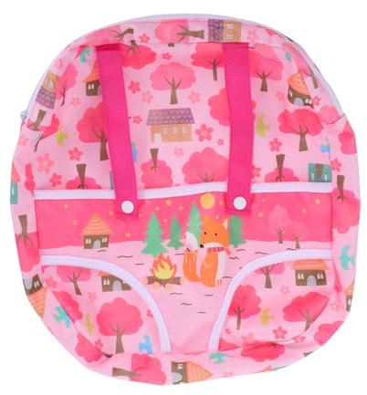 TOYANDONA Doll Travel Backpack Für Puppen Stilvolle Und Funktionale Tragetasche Für Babypuppen Bekleidung Und Zubehör Cartoon-Design Für Unterwegs EIN Praktischer Begleiter