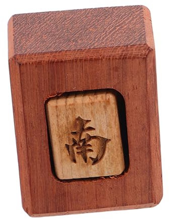 Parliky Mahjong Windanzeiger für Chinesisches Mahjong Zubehör Langlebig Kaffeefarben Traditionelles Design Spielzubehör